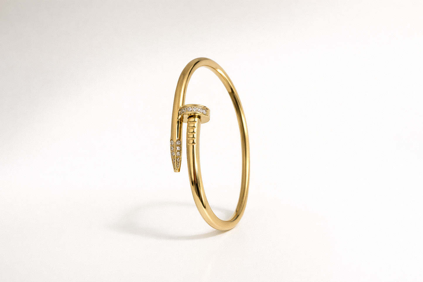 Golden Luxe Nail Bracelet (m sten )