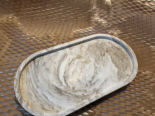 Ivory Marble Smykkeplade