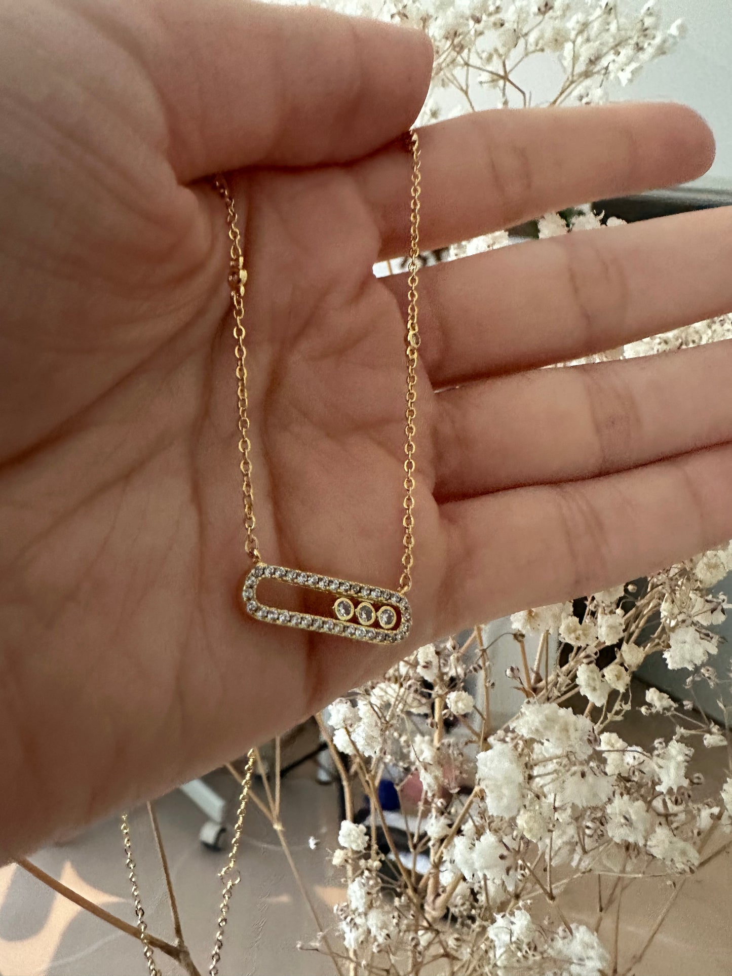 Gold Spark Bar -Halskæde