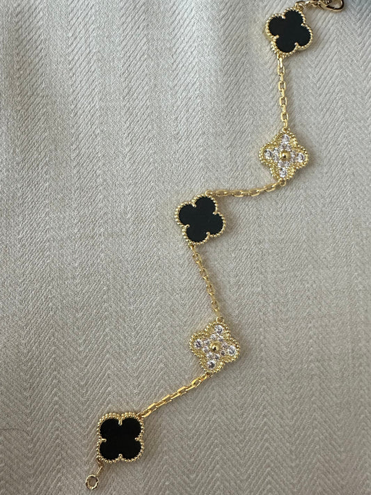 Lene -Armbånd ( sort m sten )