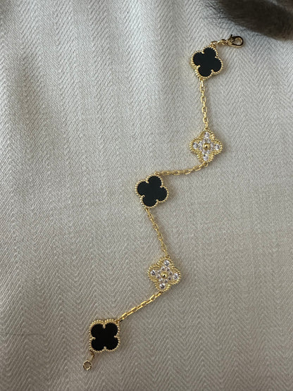 Lene -Armbånd ( sort m sten )