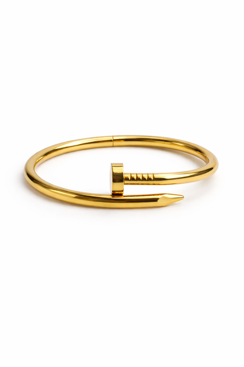 Classic Nail Bangle – Guld