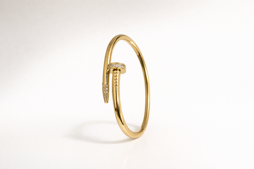 Golden Luxe Nail Bracelet (m sten )